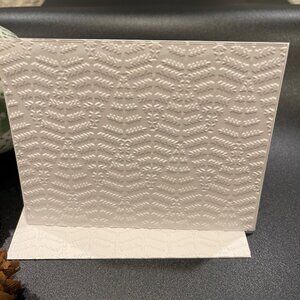 Evergreen Pine Trees Embossed Holiday Cards, White Holiday Cards Set, Handmade E